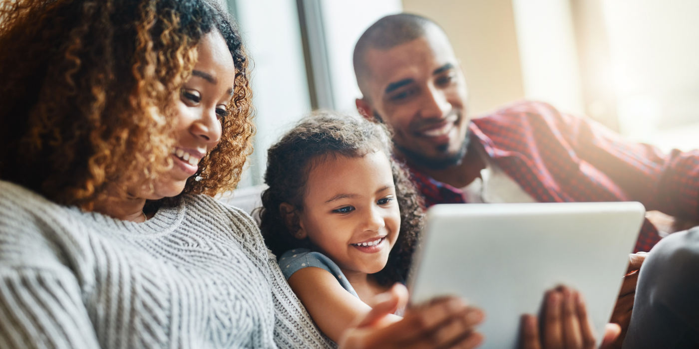 Family on Tablet